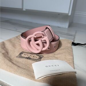 Gucci Blush Pink Leather Belt